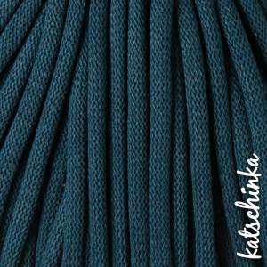 Strickschlauch peacock-blue Baumwollkordel 10mm für Hoodie